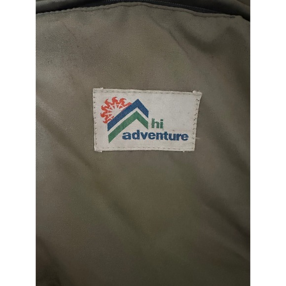 Hi Adventure External Frame Hiking Backpack Olive Green Vntge Trekking-Rucksack - Picture 2 of 7